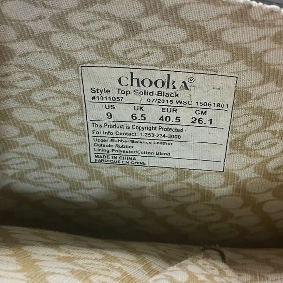 Chooka Top Solid Black Wm’s Sz 9 Double Buckle 13” Tall Slip On Rain Boots - Picture 6 of 6